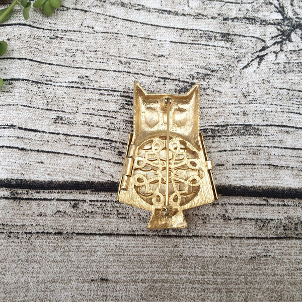 Tootin' Hootin' | Vintage AVON 1950s 1960s Owl brooch locket