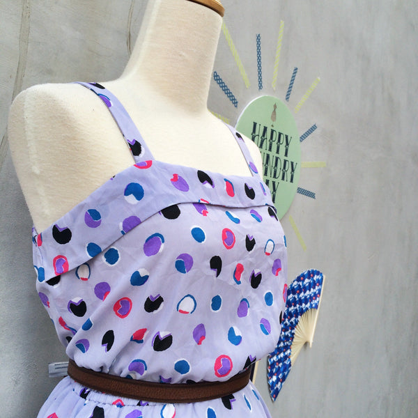 Sunny Purp-me-up | Vintage 1960s Lavendar polka dot sundress