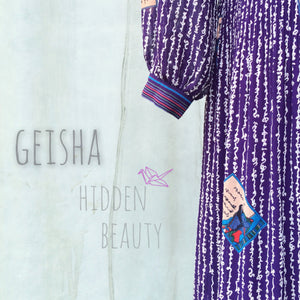 Geisha - Hidden Beauty | Japanese print micro-pleated