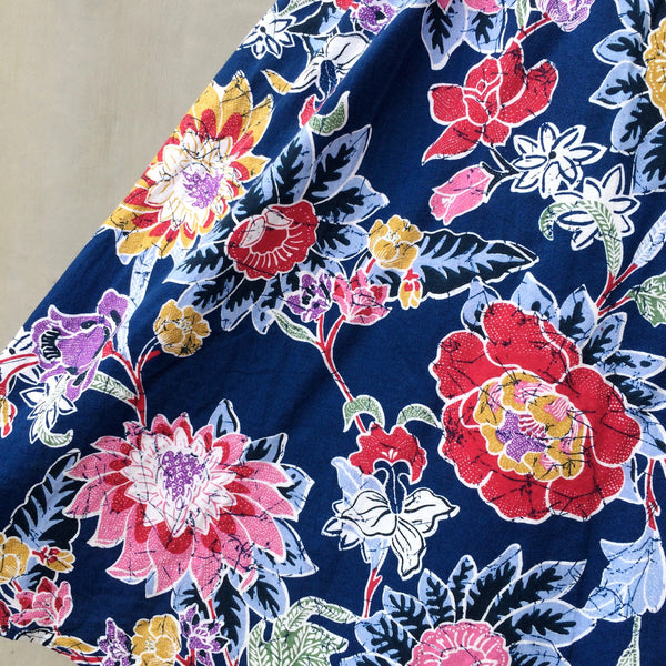 Kebaya Hey | Vintage 1950s 1960s Batik Oriental style Strapless Summer Beach Dress