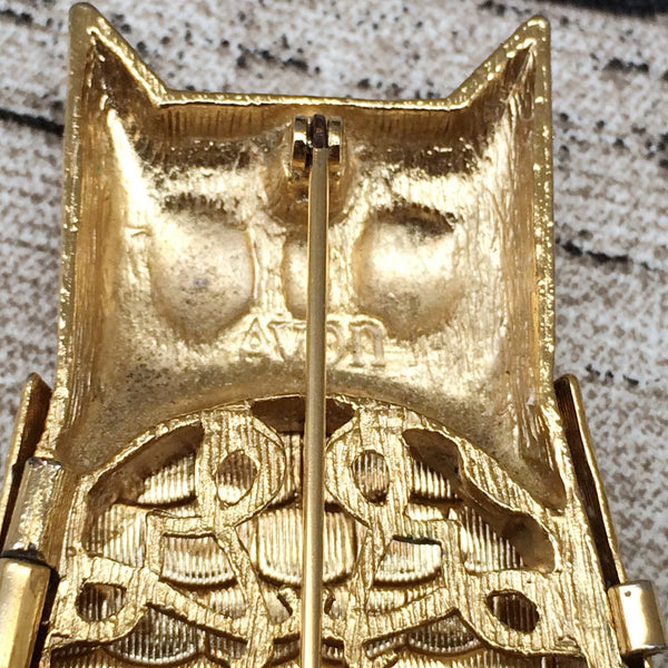 Tootin' Hootin' | Vintage AVON 1950s 1960s Owl brooch locket