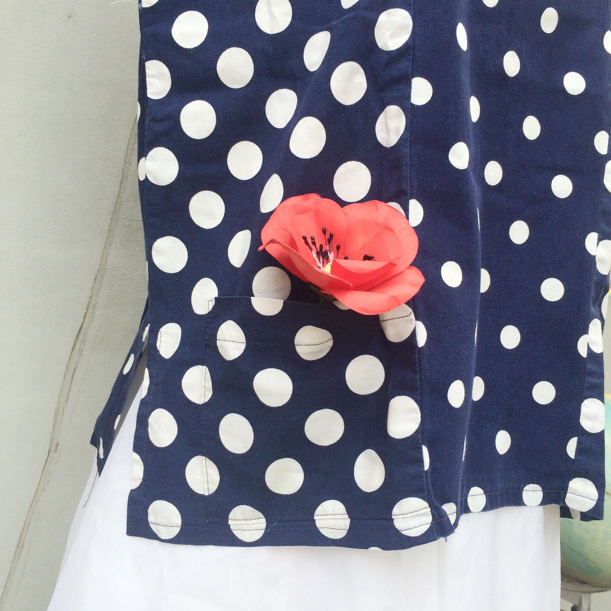 トップス 60s custom needle polka dot shirt As Is – 1960s Multi Colored Polka Dot Long Sleeve Button Up