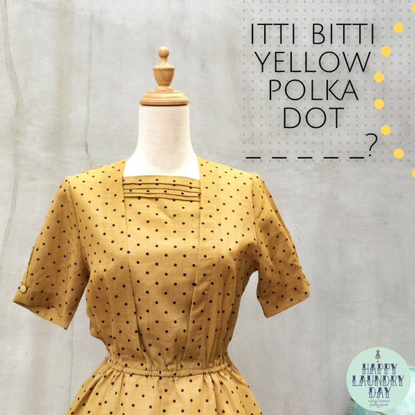 Itti Bitti Yellow Polka Dot | Mustard yellow Vintage 1950s day dress