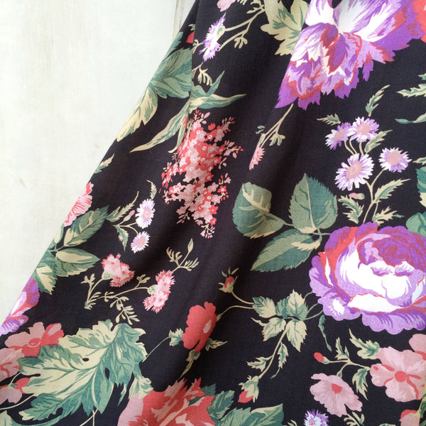 SALE | Renaissance Still life | Vintage 1980s does 1940s Floral Maxi dress with POCKETS