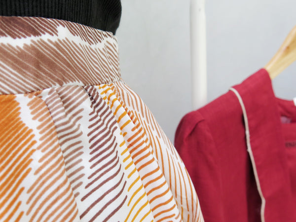 Must have | Therese | Vintage 1950s 1960s tiger stripes burnt orange and brown circle skirt  