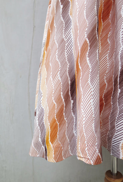 Must have | Therese | Vintage 1950s 1960s tiger stripes burnt orange and brown circle skirt  