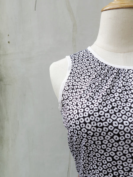 Oreilly | Vintage 1980s 1990s cells print polka dot sleeveless dress