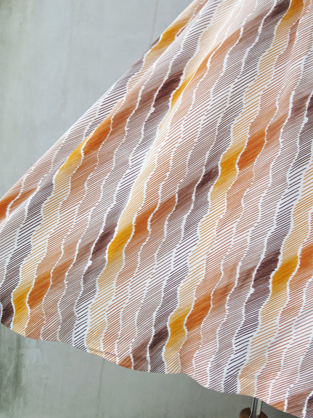 Must have | Therese | Vintage 1950s 1960s tiger stripes burnt orange and brown circle skirt  